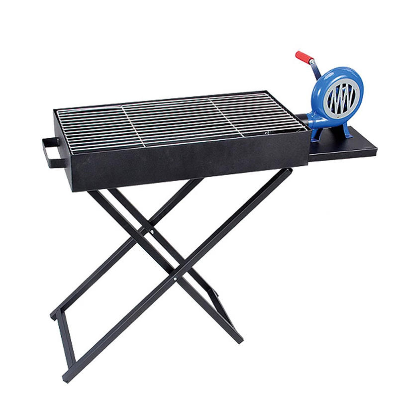 Stainless steel lipat lipat panggangan barbekyu berbentuk x portabel