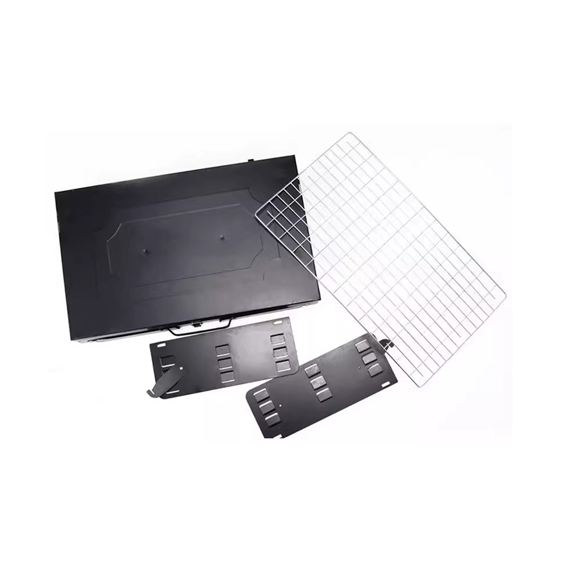 Stainless steel lipat lipat panggangan barbekyu berbentuk x portabel