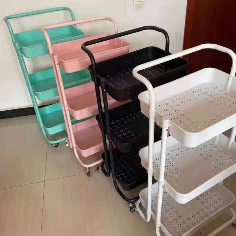 Rak Troli Seluler Pegangan Single Multi-Tier